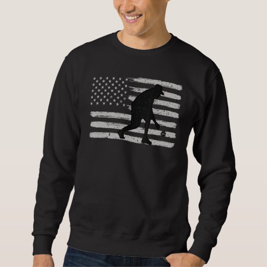 Sweatshirt Bocce Ball Player USA Flag Patriotic 2 (Devant)