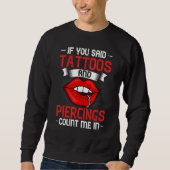 Sweatshirt Body Piercing Dermal Implants Nose Ear Lip Modific (Devant)