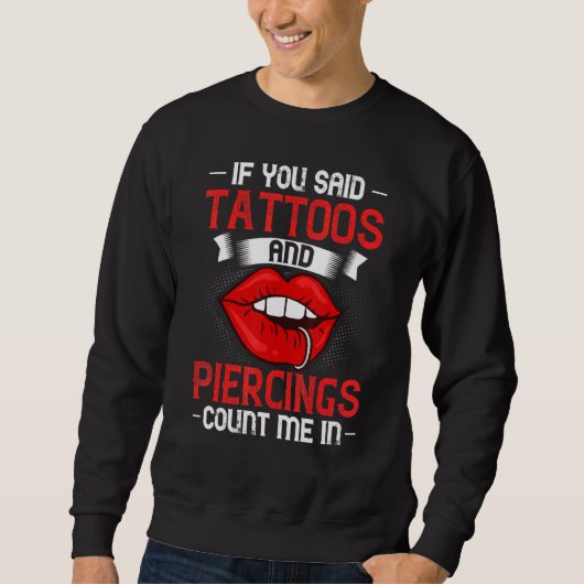 Sweatshirt Body Piercing Dermal Implants Nose Ear Lip Modific (Devant)