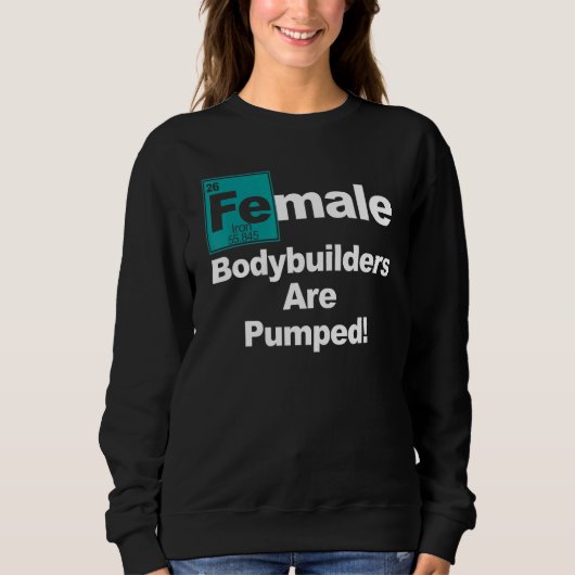 Sweatshirt Bodybuilder Femme Pompe Fer Poids Lifting Workou (Devant)