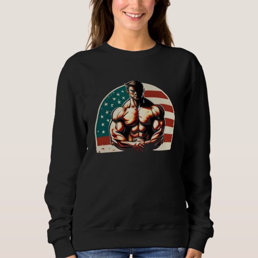 Sweatshirt Bodybuilding Gorilla Gym Fitness Beast (Devant)