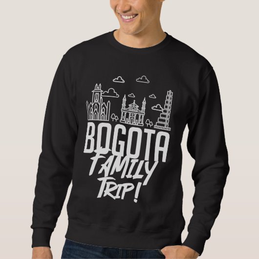 Sweatshirt Bogota Colombia City Skyline Map Travel (Devant)