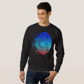 Sweatshirt Bohemian Aesthetic Crescent Moon Astronomy Sun Ast (Devant entier)