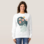Sweatshirt Boho chic moderne hiver floral Femmes (Devant entier)