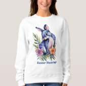 Sweatshirt Boho Floral Christian Jesus Pâques Religieux (Devant)