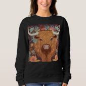 Sweatshirt Boho Highland Cows (Devant)