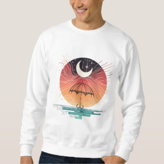 Sweatshirt Boho Moon & Starry Rain art