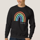 Sweatshirt Boho Rainbow Love Lettres Pride Lbgtqia 1 (Devant)