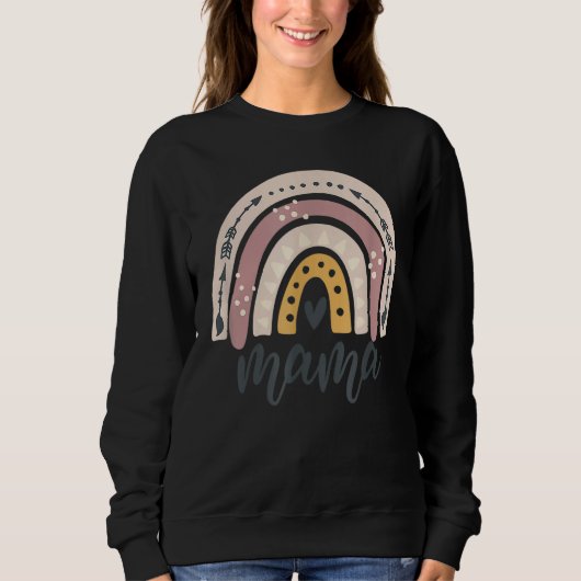 Sweatshirt Boho Rainbow maman maman maman maman maman maman n (Devant)