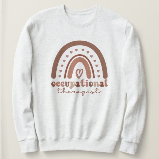 Sweatshirt Boho Rainbow OT - Cadeaux d'ergothérapeute (Design devant)