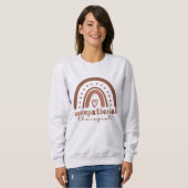 Sweatshirt Boho Rainbow OT - Cadeaux d'ergothérapeute (Devant entier)