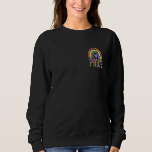 Sweatshirt Boho Rainbow Pride Subtle Lgbt mignon Coeur Drapea