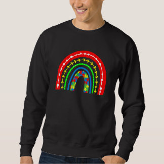 Sweatshirt Boho Rainbow Puzzle Piece Sensibilisation sur l'au