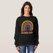 Sweatshirt Boho Rainbow Second Grade Student Teacher Back To  (Devant entier)