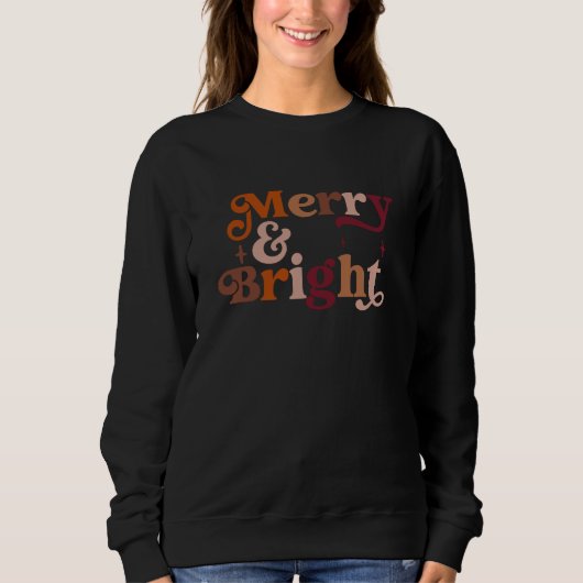 Sweatshirt Boho Retro Merry et Bright (Devant)