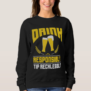 Sweatshirt Boire De Façon Responsable Conseil Insouciant Bart