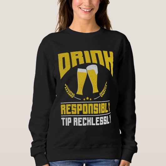 Sweatshirt Boire De Façon Responsable Conseil Insouciant Bart (Devant)