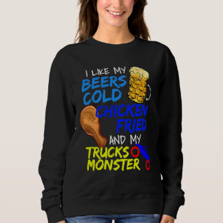 Sweatshirt Boire de la bière poulet frit