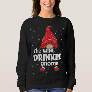 Sweatshirt Boire Gnome Famille Correspondant Noël Gif Drôle