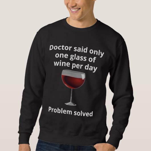 Sweatshirt Boire plus de vin (Devant)