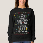 Sweatshirt Boire un pull de Noël moche (Devant)