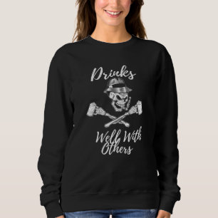 Sweatshirt Bois Bien Avec D'Autres Crâne Avec Bières Cigarett