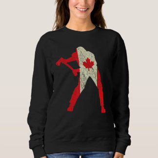 Sweatshirt Bois de sciage en état de détresse Fier Canadien F