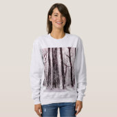 SWEATSHIRT BOIS FORESTIER NEIGE HIVER SCÉNARIO (Devant entier)