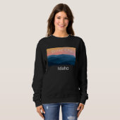 Sweatshirt Boise City Idaho Mountain sunset hometown (Devant entier)