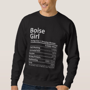 Sweatshirt Boise Girl Id Idaho Funny City Accueil Racines Usa