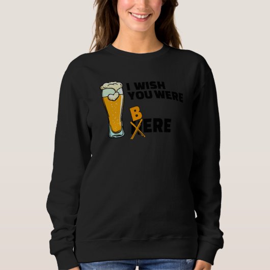 Sweatshirt Boisson alcoolisée de bière de déclaration cool fê (Devant)