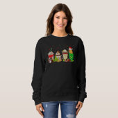 Sweatshirt Boisson café de Noël jour de match de football (Devant entier)
