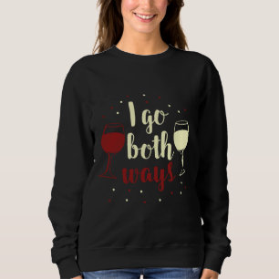 Sweatshirt Boisson De Vin Aller Les Deux Façons Rouge Blanc