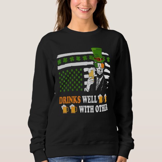 Sweatshirt Boissons Bien Avec Autres & Abraham Lincoln Bière  (Devant)