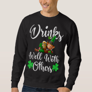 Sweatshirt Boissons De Jour de la Saint Patrick Bien Avec D'A
