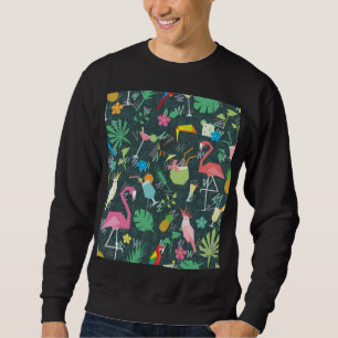 Sweatshirt Boissons D'Oiseaux Tropicaux : Vibrant Sans Fil.