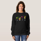 Sweatshirt Boissons Élégantes Fête d'Alcool Longdrinks Festiv (Devant entier)