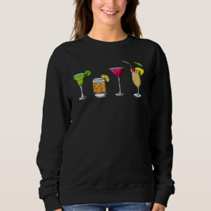 Sweatshirt Boissons Élégantes Fête d'Alcool Longdrinks Festiv