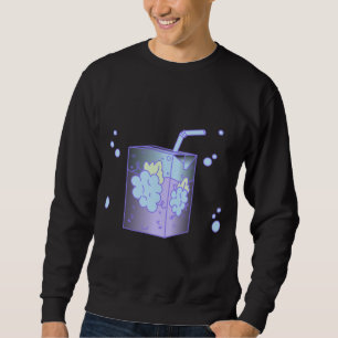 Sweatshirt Boîte à jus de raisin Lilac Kawaii Fairy Kei Haraj