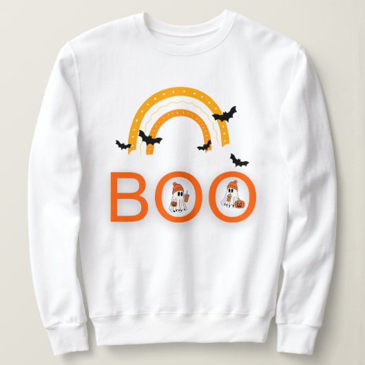 Sweatshirt Boite fantôme d'Halloween 1 (Design devant)