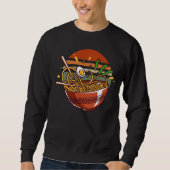 Sweatshirt Bol Ramen rétro avec baguettes nouilles japonaises (Devant)