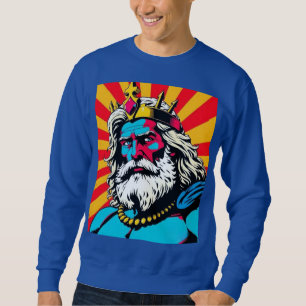 Sweatshirt Bold Pop Art Zeus - Colorful Greek God Illustratio
