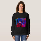 Sweatshirt Bold Red Anime USA Graphic T-Shirt (Devant entier)