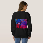 Sweatshirt Bold Red Anime USA Graphic T-Shirt (Dos entier)