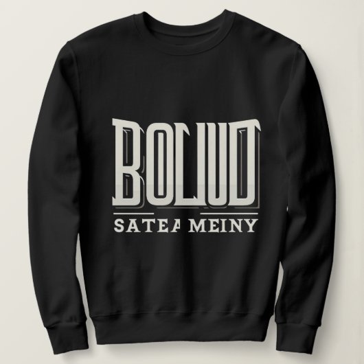 Sweatshirt Bold Streetwear Typography – Black & White Urban T (Design devant)