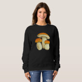 Sweatshirt Boletus Champignons ramassant des sickers de champ (Devant entier)