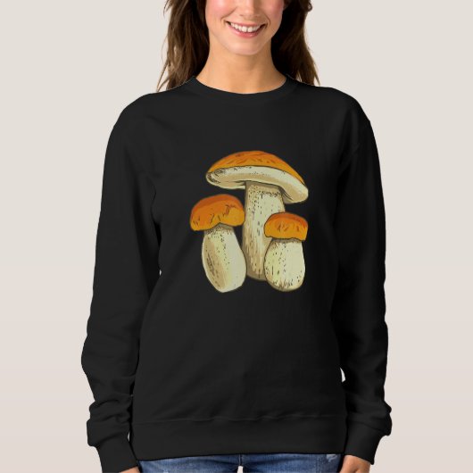 Sweatshirt Boletus Champignons ramassant des sickers de champ (Devant)