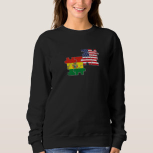 Sweatshirt Bolivie États-Unis Drapeau bolivien américain  