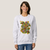 SWEATSHIRT BOMBARDEMENT DES ABEILLES ET DES FLEURS (Devant entier)