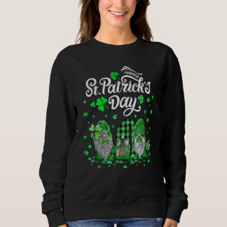 Sweatshirt Bon Jour de la Saint Patrick Trois Gnomes Shamrock